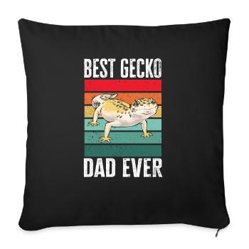 Leopard Gecko Reptile Pet Gecko - Sofa pillowcase 17,3'' x 17,3'' (45 x 45 cm) - black - Front