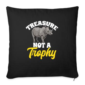 Rhino Rhino Unicorn - Sofa pillowcase 17,3'' x 17,3'' (45 x 45 cm) - black - Front
