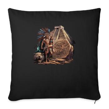 Aztec Warrior Indigenous Mexican Aztec Jaguar - Sofa pillowcase 17,3'' x 17,3'' (45 x 45 cm) - black - Front