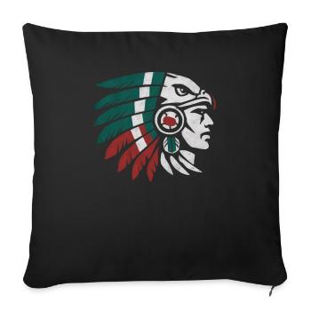 Aztec Warrior Indigenous Mexican Aztec Jaguar - Sofa pillowcase 17,3'' x 17,3'' (45 x 45 cm) - black - Front