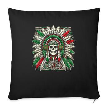 Aztec Warrior Indigenous Mexican Aztec Jaguar - Sofa pillowcase 17,3'' x 17,3'' (45 x 45 cm) - black - Front