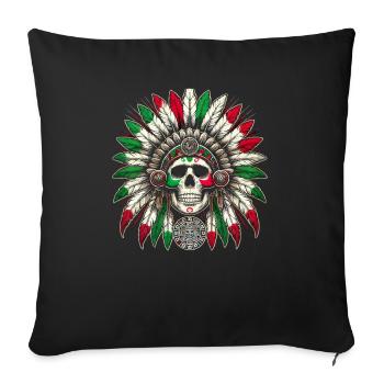 Aztec Warrior Indigenous Mexican Aztec Jaguar - Sofa pillowcase 17,3'' x 17,3'' (45 x 45 cm) - black - Front