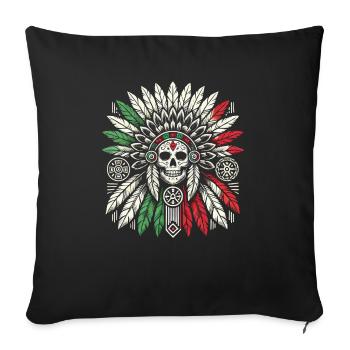 Aztec Warrior Indigenous Mexican Aztec Jaguar - Sofa pillowcase 17,3'' x 17,3'' (45 x 45 cm) - black - Front