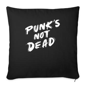 Punk's Not Dead - Sofa pillowcase 17,3'' x 17,3'' (45 x 45 cm) - black - Front