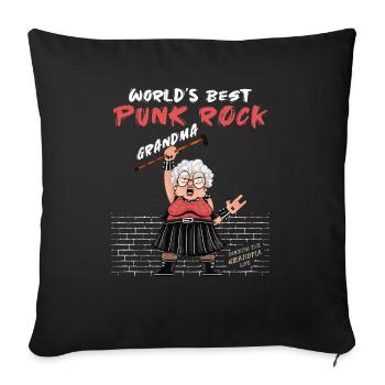 Old Punks Never Die - World's Best Punk Rock - Sofa pillowcase 17,3'' x 17,3'' (45 x 45 cm) - black - Front