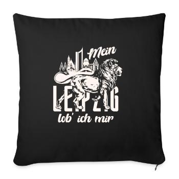Mon Leipzig, je me loue sombrement - Housse de coussin décorative 45 x 45 cm - noir - Devant