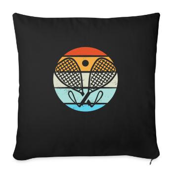Joueur de racquetball Racquetball - Housse de coussin décorative 45 x 45 cm - noir - Devant