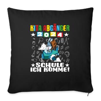 Daycare Leavers 2024 School Enrollment 2024 - Sofa pillowcase 17,3'' x 17,3'' (45 x 45 cm) - black - Front