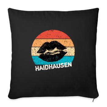 A sunset for Haidhauser Munich love - Sofa pillowcase 17,3'' x 17,3'' (45 x 45 cm) - black - Front