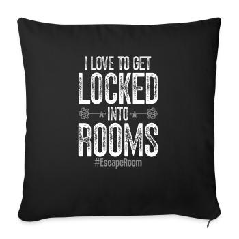 Escape Room - Sofa pillowcase 17,3'' x 17,3'' (45 x 45 cm) - black - Front