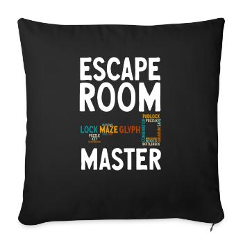 Escape Room - Sofa pillowcase 17,3'' x 17,3'' (45 x 45 cm) - black - Front