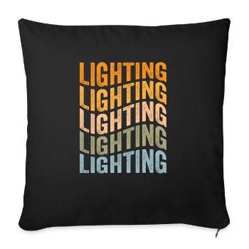 Lichttechniker Beleuchter Veranstaltungstechniker - Sofakissenbezug 45 x 45 cm - Schwarz - Vorne