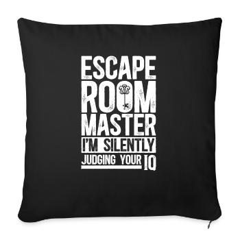 Escape Room - Sofa pillowcase 17,3'' x 17,3'' (45 x 45 cm) - black - Front
