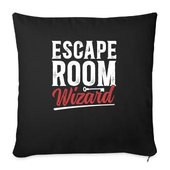 Escape Room - Sofa pillowcase 17,3'' x 17,3'' (45 x 45 cm) - black - Front