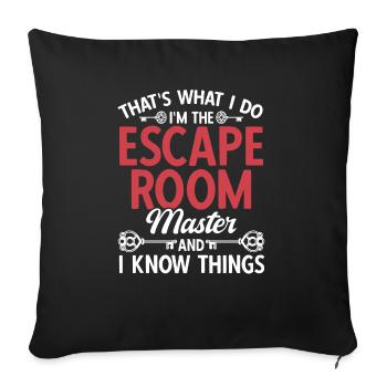 Escape Room - Sofa pillowcase 17,3'' x 17,3'' (45 x 45 cm) - black - Front