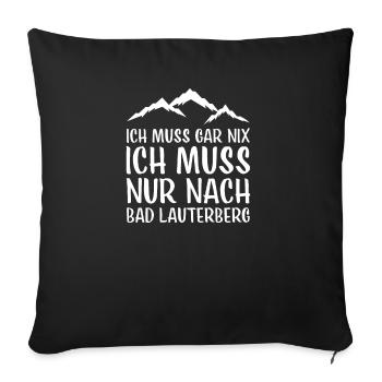 Bad Lauterberg I Harz Brocken Brockenbahn - Sofa pillowcase 17,3'' x 17,3'' (45 x 45 cm) - black - Front