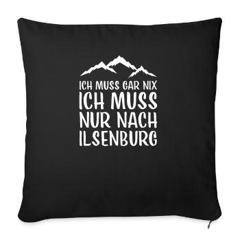 Ilsenburg I Harz Brocken Brockenbahn Walpurgis for - Sofa pillowcase 17,3'' x 17,3'' (45 x 45 cm) - black - Front