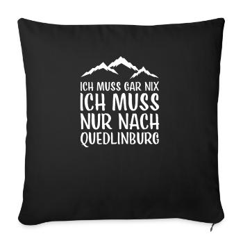 Quedlinburg I Harz Brocken Brockenbahn Walpurgis - Sofa pillowcase 17,3'' x 17,3'' (45 x 45 cm) - black - Front