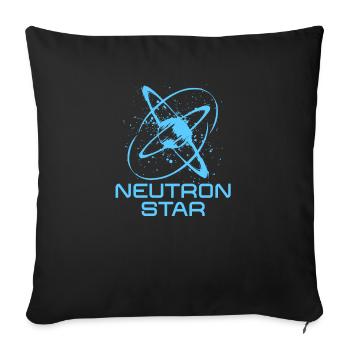 Neutrons Star Science Universe - Sofa pillowcase 17,3'' x 17,3'' (45 x 45 cm) - black - Front