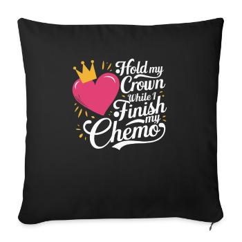 Breast Cancer Awareness Month Pink Ribbon Chemo - Sofa pillowcase 17,3'' x 17,3'' (45 x 45 cm) - black - Front