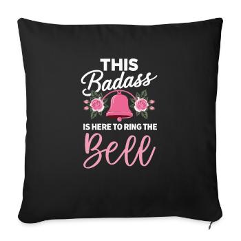 Breast Cancer Awareness Month Pink Ribbon Chemo - Sofa pillowcase 17,3'' x 17,3'' (45 x 45 cm) - black - Front