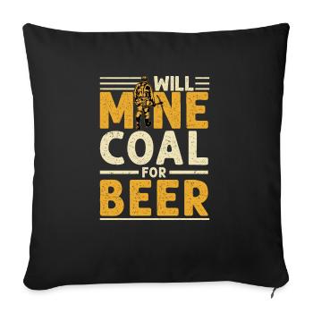 Un mineur de charbon a volé mon cœur Femme minière Fille - Housse de coussin décorative 45 x 45 cm - noir - Devant