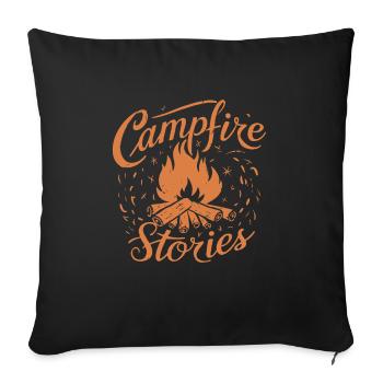 CAMPFIRE STORIES - Sofa pillowcase 17,3'' x 17,3'' (45 x 45 cm) - black - Front