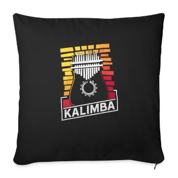 Idiophon Kalimba Geschenk - Sofakissenbezug 45 x 45 cm - Schwarz - Vorne