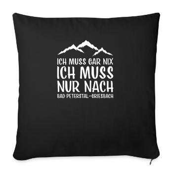 XXX I Schwarzwald Urlaub Motiv für Wäller - Sofakissenbezug 45 x 45 cm - Schwarz - Vorne