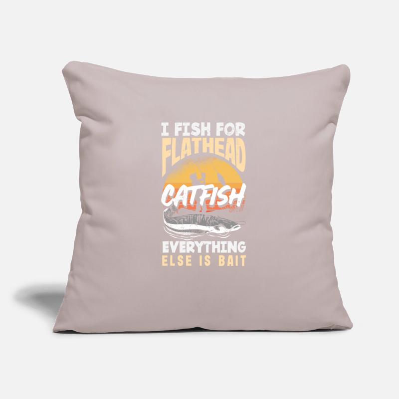 Funny catfish lover flathead fish Sofa pillowcase 17,3'' x 17,3'' (45 x 45 cm)