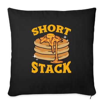 Pancake Breakfast Pancakes - Sofa pillowcase 17,3'' x 17,3'' (45 x 45 cm) - black - Front