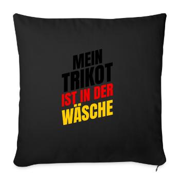 My jersey is in the wash - Sofa pillowcase 17,3'' x 17,3'' (45 x 45 cm) - black - Front