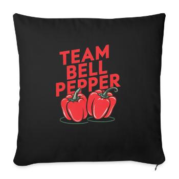 Paprika Geschenk - Sofakissenbezug 45 x 45 cm - Schwarz - Vorne