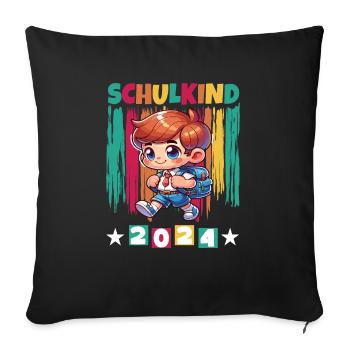 Inscriptions scolaires des élèves du primaire 2024 - Housse de coussin décorative 45 x 45 cm - noir - Devant