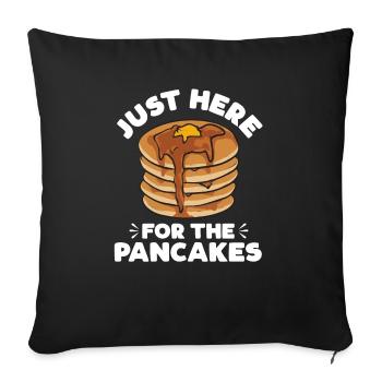 Crêpes Petit-déjeuner Crêpes - Housse de coussin décorative 45 x 45 cm - noir - Devant