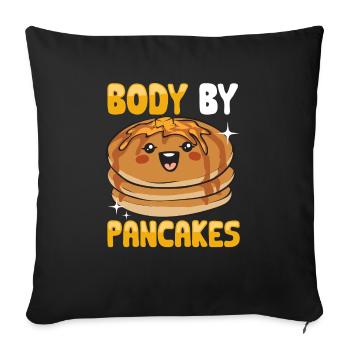 Pancake Breakfast Pancakes - Sofa pillowcase 17,3'' x 17,3'' (45 x 45 cm) - black - Front