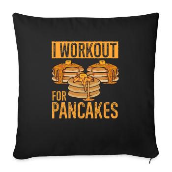 Pancake Breakfast Pancakes - Sofa pillowcase 17,3'' x 17,3'' (45 x 45 cm) - black - Front
