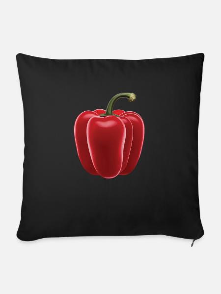 Paprika Geschenk - Sofakissenbezug 45 x 45 cm - Schwarz