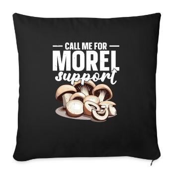 Appelez-moi pour du soutien pour Morel - Housse de coussin décorative 45 x 45 cm - noir - Devant