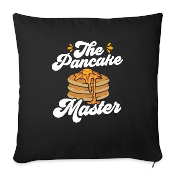Crêpes Petit-déjeuner Crêpes - Housse de coussin décorative 45 x 45 cm - noir - Devant