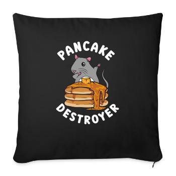 Pancake Breakfast Pancakes - Sofa pillowcase 17,3'' x 17,3'' (45 x 45 cm) - black - Front