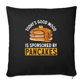 Pancake Breakfast Pancakes - Sofa pillowcase 17,3'' x 17,3'' (45 x 45 cm) - black - Front
