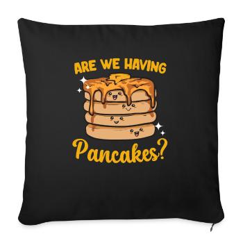 Pancake Breakfast Pancakes - Sofa pillowcase 17,3'' x 17,3'' (45 x 45 cm) - black - Front
