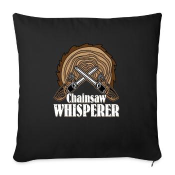 Chainsaw Whisperer Logger Lumberjack Logging - Sofa pillowcase 17,3'' x 17,3'' (45 x 45 cm) - black - Front