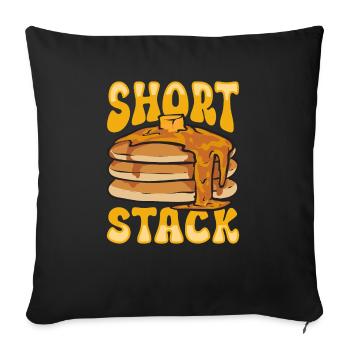 Pancake Breakfast Pancakes - Sofa pillowcase 17,3'' x 17,3'' (45 x 45 cm) - black - Front
