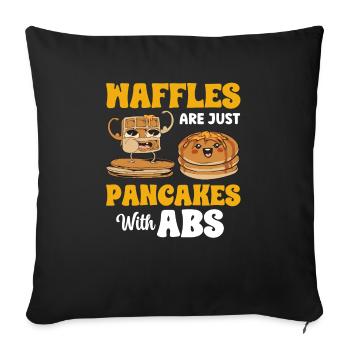 Pancake Breakfast Pancakes - Sofa pillowcase 17,3'' x 17,3'' (45 x 45 cm) - black - Front