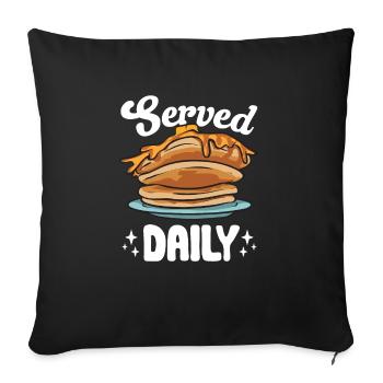 Pancake Breakfast Pancakes - Sofa pillowcase 17,3'' x 17,3'' (45 x 45 cm) - black - Front