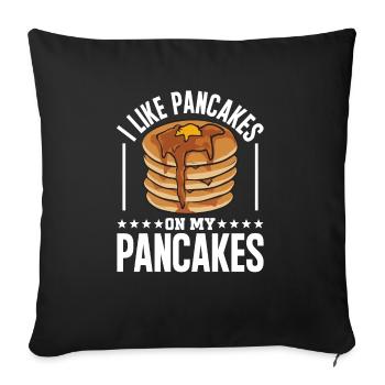 Pancake Breakfast Pancakes - Sofa pillowcase 17,3'' x 17,3'' (45 x 45 cm) - black - Front