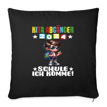 Daycare Leavers 2024 School Enrollment 2024 - Sofa pillowcase 17,3'' x 17,3'' (45 x 45 cm) - black - Front