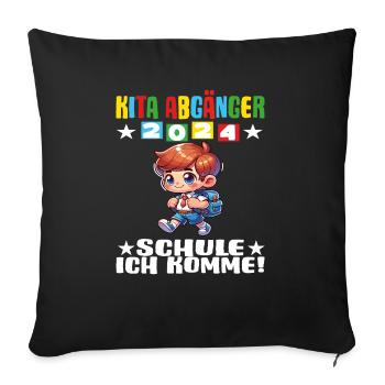 Daycare Leavers 2024 School Enrollment 2024 - Sofa pillowcase 17,3'' x 17,3'' (45 x 45 cm) - black - Front